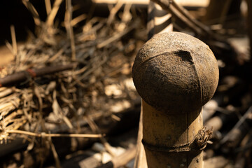close up of an old rusty bolt