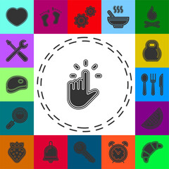 pointer finger icon - vector hand cursor