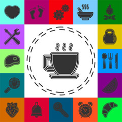 coffee cup or mug icon, coffee - hot drink espresso