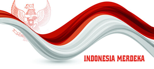 Indonesia Happy Independence Day 17 August poster, banner