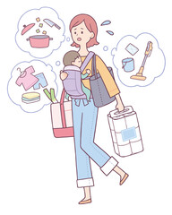 家事育児が忙しい女性