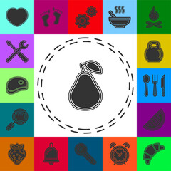 vector pear illustration, fresh fruit - organic food