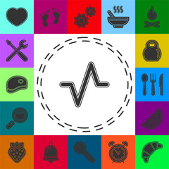 vector sound volume wave illustration, audio music icon