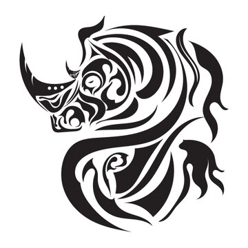 rhinoceros tattoo design