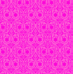 seamless pattern with pink flowers