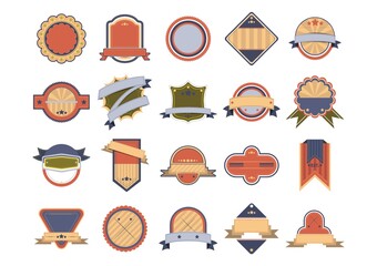 collection of vintage labels