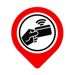 credit card icon on white background	