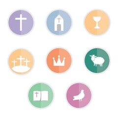 set of easter icons