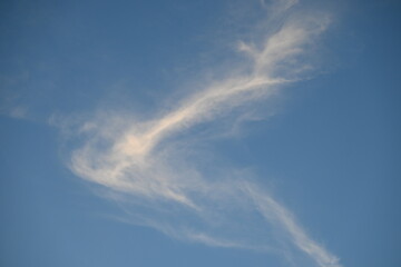 Cirrus clouds on blue sky