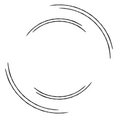  Lines in Circle Form . Spiral Vector Illustration .Technology round Logo . Design element . Abstract Geometric shape . Striped border frame for image