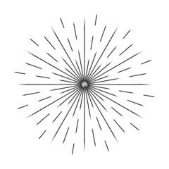 Obraz premium Radial speed Lines in Circle Form for comic books . fireworks Explosion background . Vector Illustration . Starburst round Logo . Circular Design element . Abstract Geometric star rays . Sunburst .