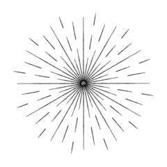 Radial speed Lines in Circle Form for comic books . fireworks Explosion background . Vector Illustration . Starburst
 round Logo . Circular Design element . Abstract Geometric star rays . Sunburst .