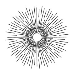 Obraz premium Linie prędkości radialnych w formie koła dla komiksów. fajerwerki Tło wybuchu. Ilustracji wektorowych. Okrągłe logo Starburst. Okrągły element projektu. Streszczenie geometryczne promienie gwiazd. Rozbłysk Słońca .