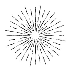 Radial speed Lines in Circle Form for comic books . fireworks Explosion background . Vector Illustration . Starburst
 round Logo . Circular Design element . Abstract Geometric star rays . Sunburst .