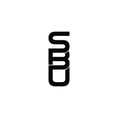 sbu letter original monogram logo design