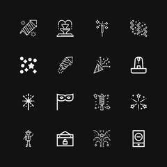 Editable 16 fireworks icons for web and mobile