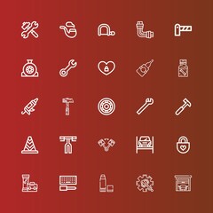 Editable 25 repair icons for web and mobile