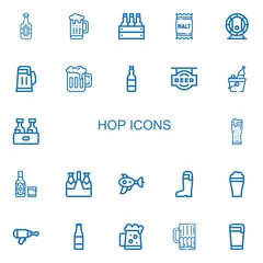 Editable 22 hop icons for web and mobile