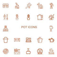 Editable 22 pot icons for web and mobile