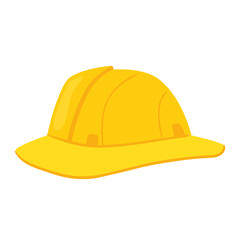 yellow helmet of safety, on white background vector illustration design