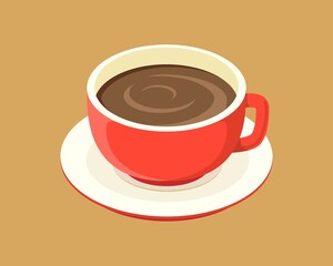 コーヒー、カフェオレイラスト