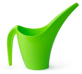 Plastic bright watering can isolated on white © fotofabrika