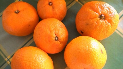 Tangerines on the table
