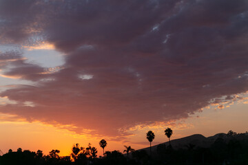 Fototapeta na wymiar beautiful sunset in california united states
