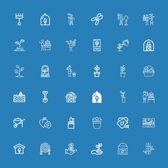 Editable 36 gardening icons for web and mobile