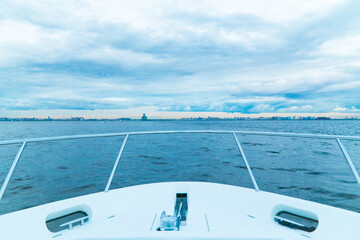 sail on a yacht at sunset