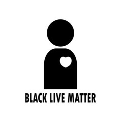 Black lives matter vector illustration symbol, Human Rights of Black People in U.S. America. Vector Illustration