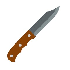 Knife icon in flat style isolated on white background. Vector illustration