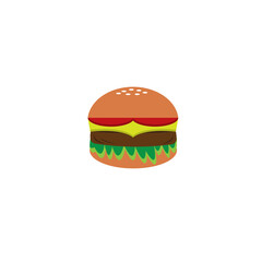 BURGER ICON COLOR ILLUSTRATION DESIGN VECTOR