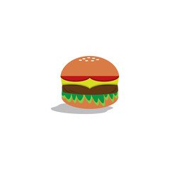 BURGER ICON COLOR ILLUSTRATION DESIGN VECTOR