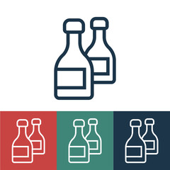Linear vector icon with sauce