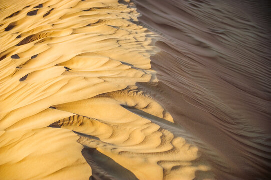 Sand formations in the dunes of Dubai, UAE
