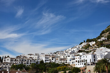Obraz premium beautiful white village, Frigiliana, Spain 