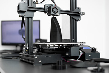 3D printing machine operation in the laboratory