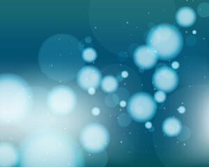 Obraz na płótnie Canvas Bokeh style of abstract circles of blur glow spark lights on light blue turquoise mesh gradient background