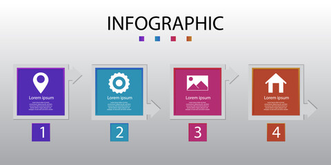 Vector Infographic design. Eps 10. Can be used for diagram, banner, number options, workflow layout, step up options or web design