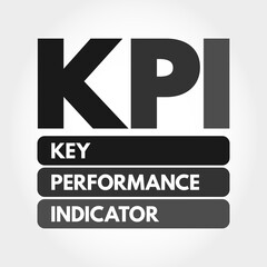 KPI - Key Performance Indicator acronym, business concept background