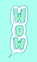 Wow Comic Speech Bubble, Cartoon. Vector illustration.