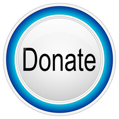 Donate Button on white background - illustration