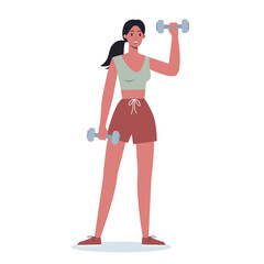 People doing sport. Different sport activity. Young adult doing sport.