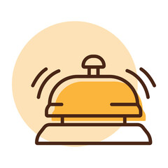 Counter bell, hotel, service vector icon