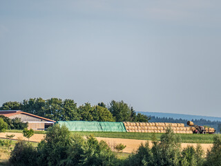 Fototapeta premium Strohballen Lager