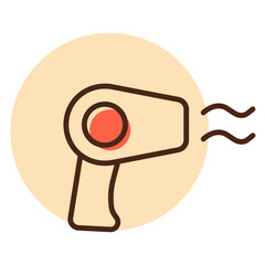 Hair dryer flat vector icon