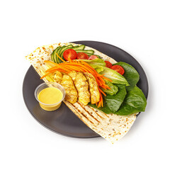 The restaurant's menu dish, a delicious snack for beer. Restaurant serving of the dish. A look from above