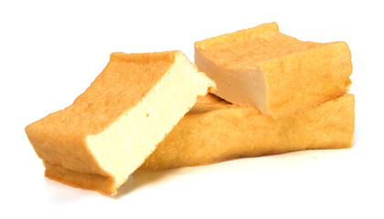 tofu blocks isolated on white
