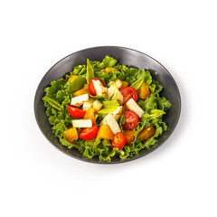 The restaurant's menu dish, a delicious snack for beer. Restaurant serving of the dish. A look from above